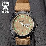 M48 Tan NATO Watch - Analog, Metal Case, Canvas