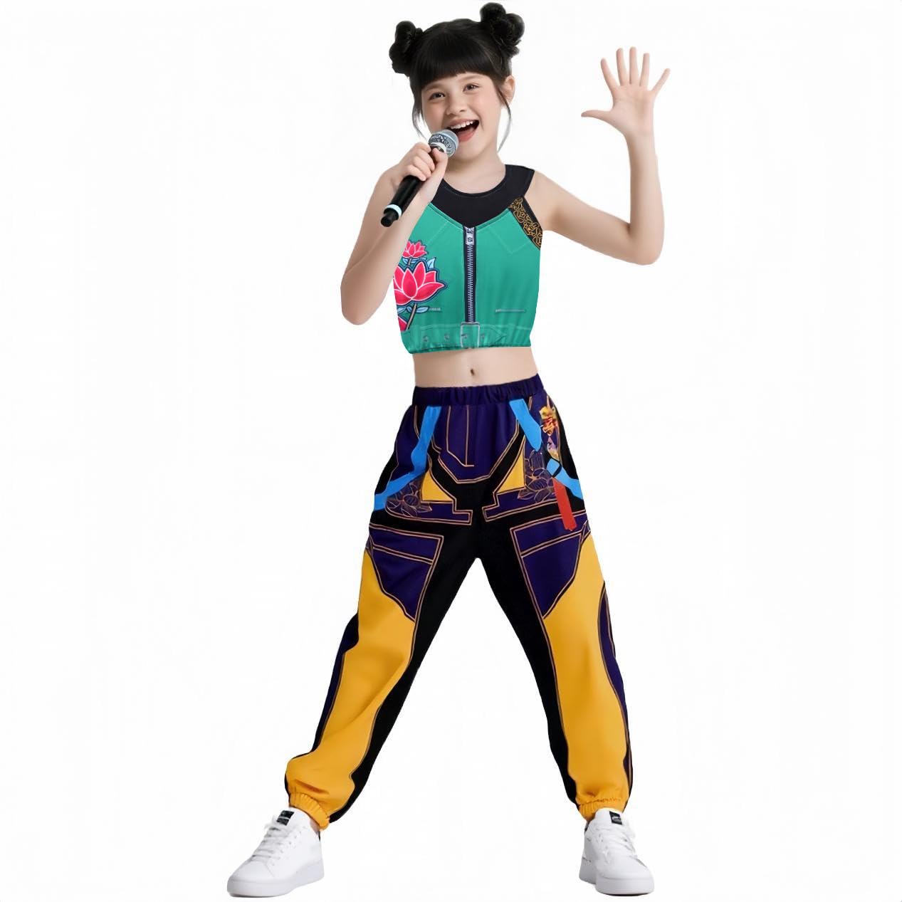 Photo 1 of Juebm Girls Halloween Outfit Kids Singer Fashion Party Stage Show Clothes 11-12Y