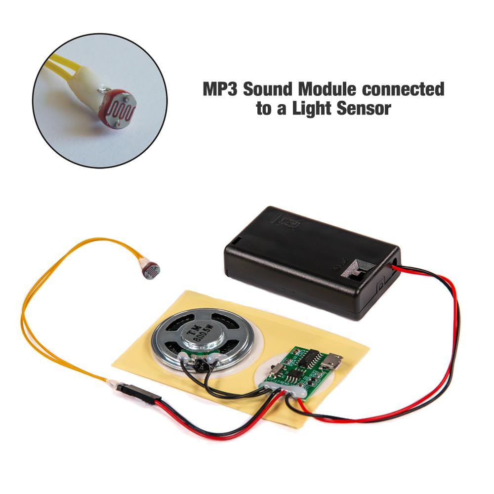 Talking Products, MP3 Sound Chip Module, 4MB Memory, with AAA Battery Box. Create Your own Personalised Gifts, Models or Cosplay Accessories (Push Button)