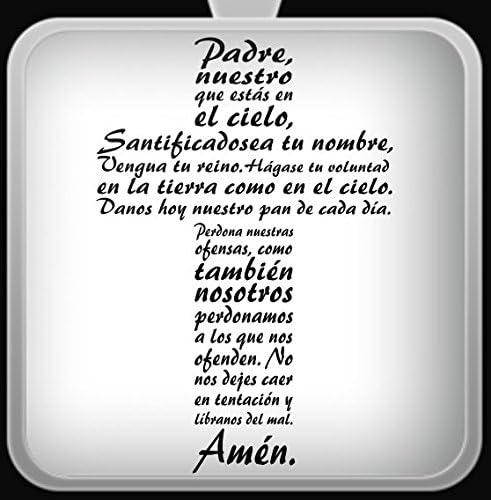 Our Lord's Prayer in The Shape of The Cross Pendant is Silver Plated with a 20-inch Necklace. It has The Text of The Lord's Prayer in Spanish. Share Your Faith and Love with This Unique Cross Gift.