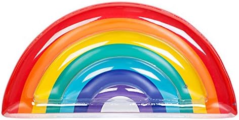 Rancross Giant Rainbow Pool Floats,Water Inflatable Floating Bed Air Mattress Party Games Toy