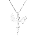jonline24h Stainless Steel Phoenix Bird Firebird Pendant Biker Mens Necklace, 18-26 inch Chain(24 Inches)