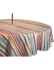 DII Spring & Summer Outdoor Tablecloth, Spill Proof and Waterproof with Zipper and Umbrella Hole, Host Backyard Parties, BBQs, & Family Gatherings - (60