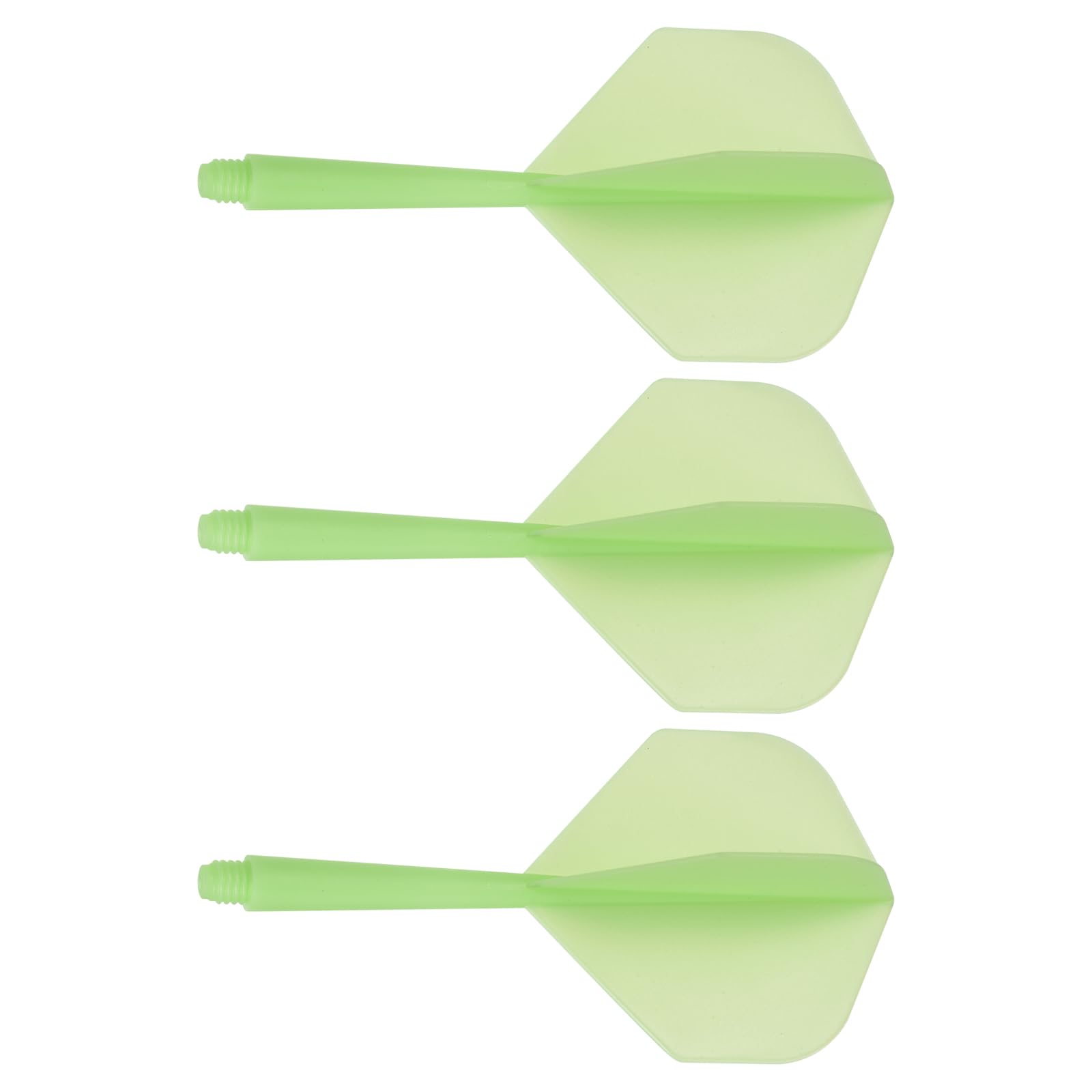M METERXITY 3 Pack Integrated Dart Shaft and Flights-One-Piece Dart Accessories, Plastic Anti-Break, Apply to Soft Tip Darts and Steel Tip Darts (4.5x5mm, Green)
