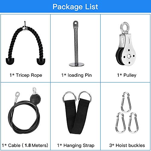 Linsam-Tricep-Pulley-SystemCable-Pulley-for-ArmMuscleShoulderForearm-Strength-TrainingWeight-Trainingwith-Loading-Pinfor-DIY-Home-Garage-Gym-Fitness-Equipments