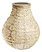 Allsop Home and Garden Soji Stella Pearl Wave Bulb LED Outdoor Solar Lantern, Handmade with Weather-Resistant Tyvek Fabric, Color (Pearl Wave) primary