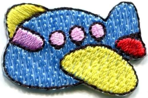 Airplane Plane Kids Fun Flying Retro Sew Sewing Applique Iron-on Patch New S-470 Free Shipping