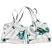 FCYOSO Women's Floral Print 2 Pieces Crop Top+ Short Pants Jumpsuits (US,S/Asia,M) White