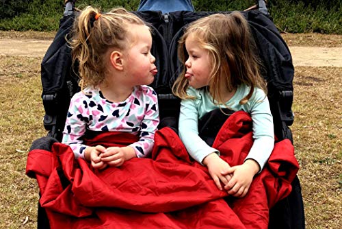 DOWN UNDER OUTDOORS Large Waterproof Windproof Extra Thick Quilted Fleece Stadium Blanket, Machine Washable Camping Picnic & Outdoor, Beach, Dog, 82 x 55 (red) Festival Baseball Folding Rug - Thumbnail 5
