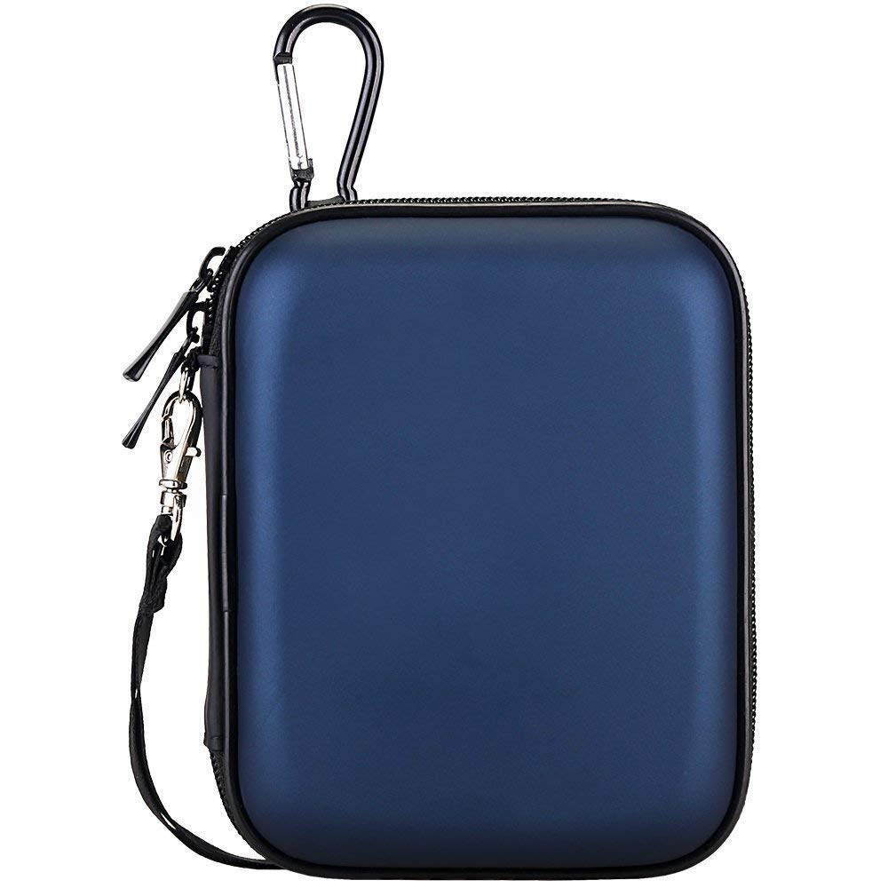 Lacdo External Hard Drive Carrying Case for Seagate Portable/Game Drive for PS4/Expansion/Backup Plus Slim/One Touch Portable Cable Pouch 2.5 inch HDD 1TB 2TB 3TB 4TB 5TB Shockproof Travel Bag, Blue