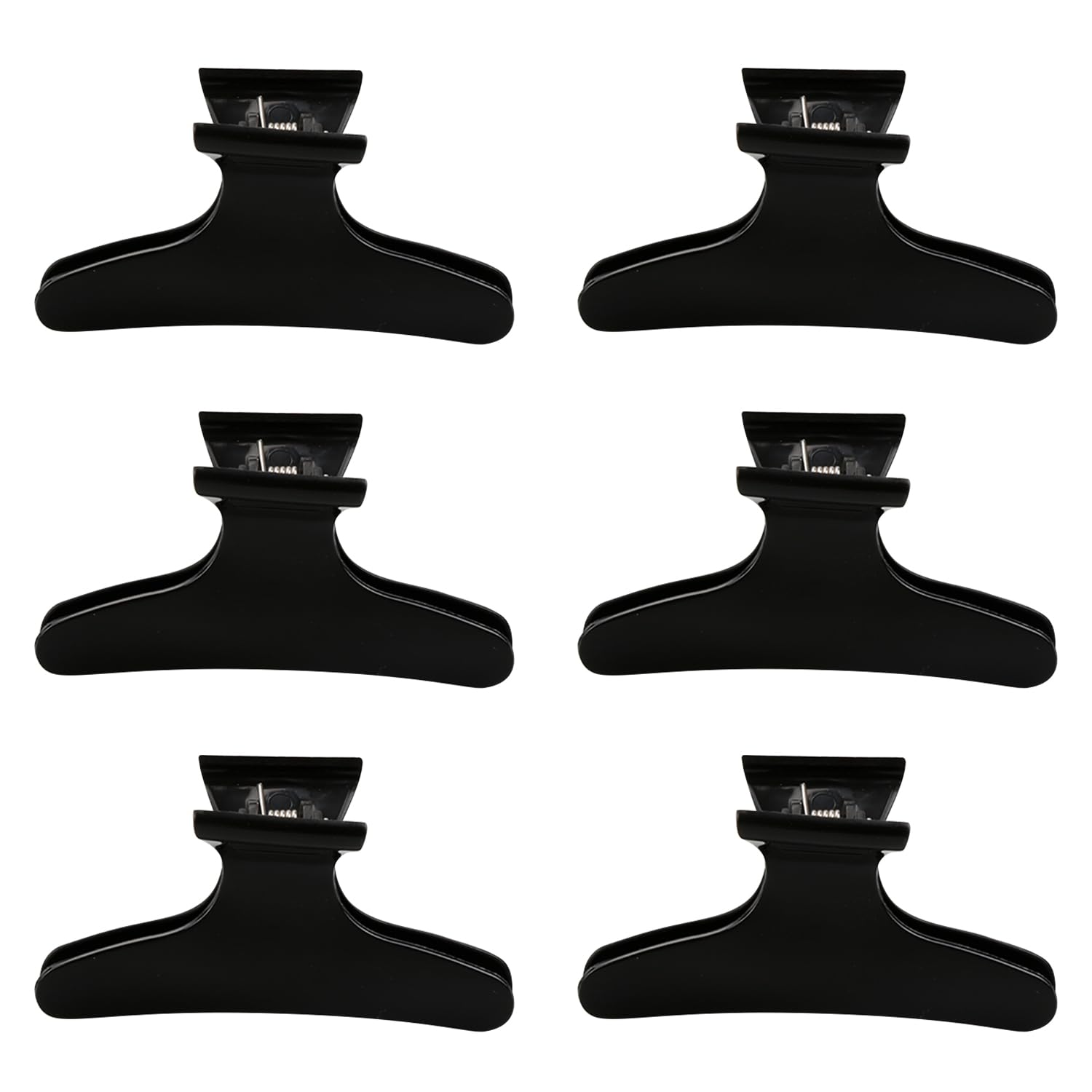 Tabanzhe 6 PCS Black Butterfly Hair Clips,Stylish Style Hair Clips,Hairdressing Tool Styling Hair Accessories,Plastic Hair Positioning Hairpin for Women Girls