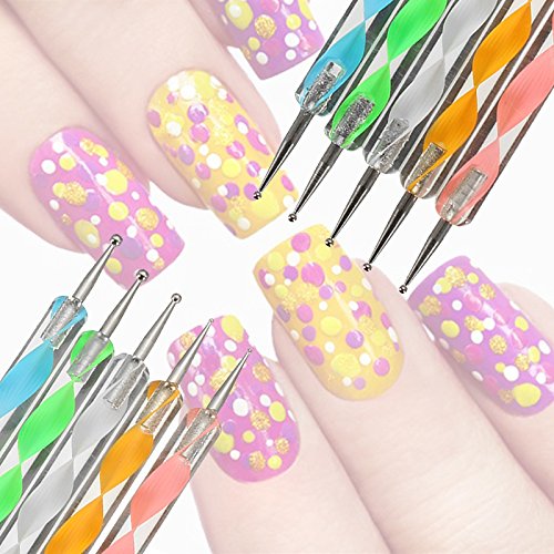 COMIART Ball Styluses Dotting Tool Set for Embossing Pattern Clay Sculpting,Nail Art