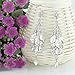EVER FAITH Bridal Silver-Tone Teardrop Cluster Chandelier Earrings Clear Austrian Crystal