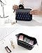 Makeup Bag/Travel Cute Cosmetic Pouch Storage/Brush Holder Toiletry Kit Fashion Women and Girl Waterproof Jewelry Organizer with Zipper Pencil Carry Case Portable Cube Purse (Deep Blue)