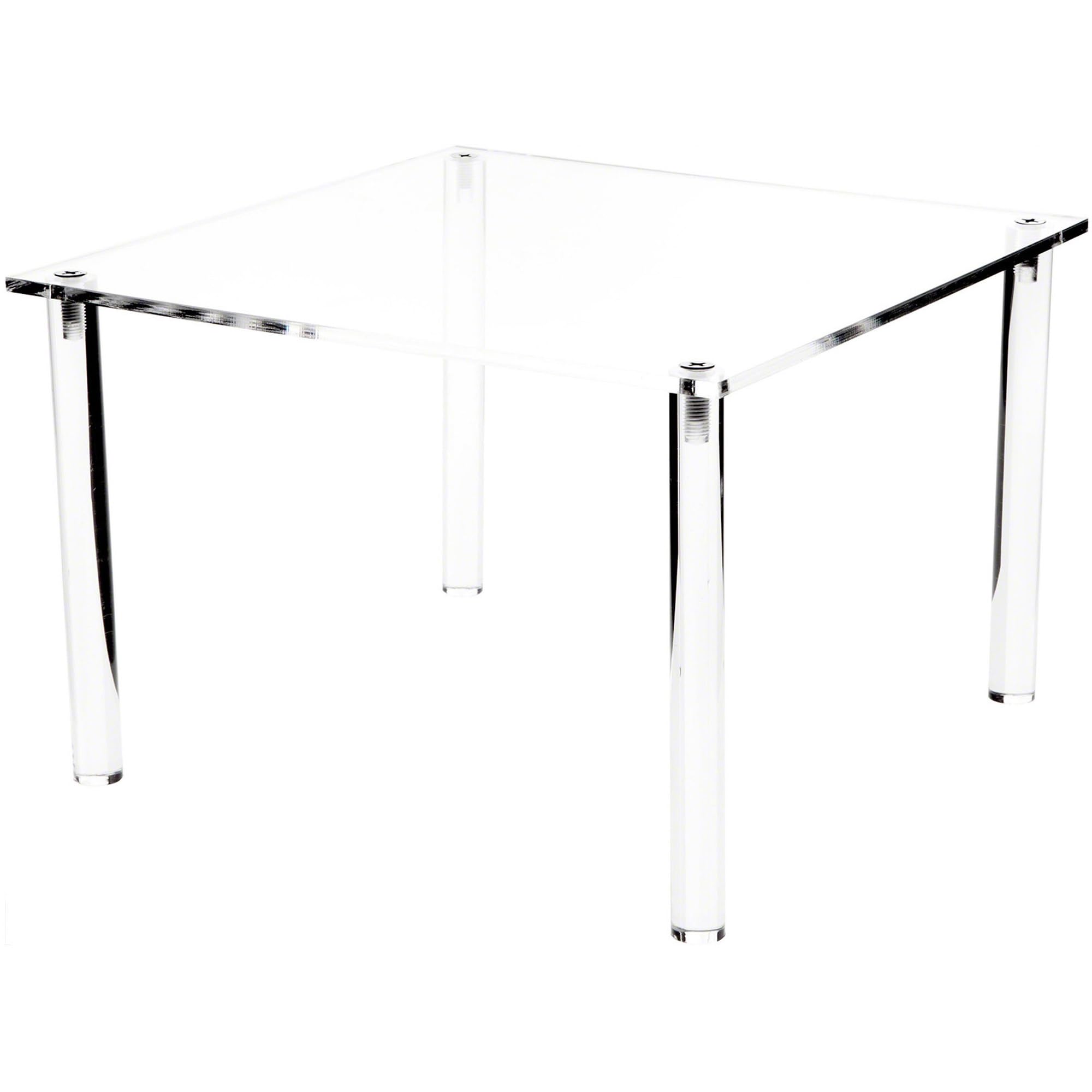 Plymor Clear Acrylic Rectangular 4-Leg Display Riser, 8" H x 12" W x 12" D