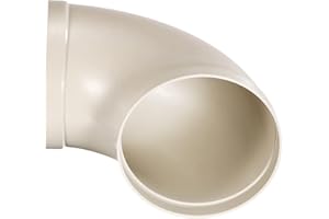 8" ID Elbow 90 Degree Duct Pipe Connector, Ventilation Tube Hose Fire-Resistant Adapter for DIY Home Factory Industrial Vent 