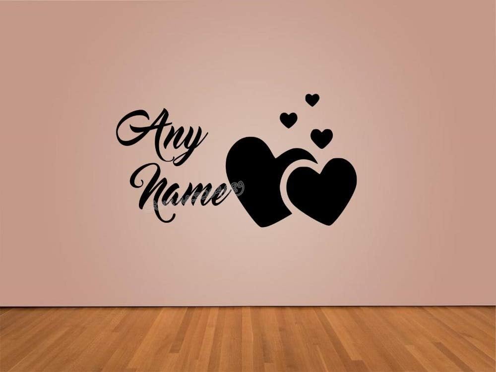 Zhuzhuwen Pegatinas De Pared Personalizadas Para Ninos Bambi Doble Hecustom Name Mesita De Noche Fondo De Dormitorio De Nina Vinilo 108x54cm Amazon Es Hogar