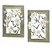 3D Magnolia Blossoms Metal Wall Art - Set of 2