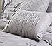 Unique Home 8-Piece Lucilla Pinch Pleat Comforter Set - Fade Resistant, Wrinkle Free, No Ironing Necessary, Super Soft - Queen, Grey