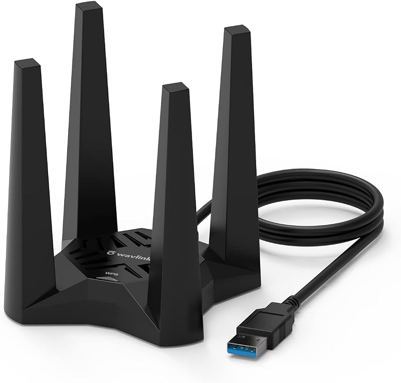 WAVLINK AC1900 USB WiFi Dongle 1900Mbps Dual Band 4x 3dBi Antennas Win Mac
