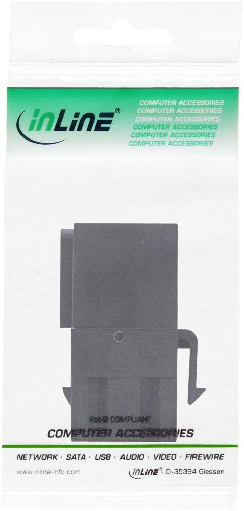 InLine 76202K USB 3.0 Keystone Snap-in Insert, USB-A Female/Female, Angled Black - Image 4