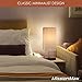 MissionMax Modern Brown Small Table Lamp w USB Quick Charging Port, Great for LED Bedside, Desk, Bedroom, and Nightstand Lamps or Other Table Lights