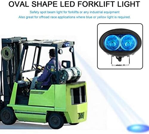 20W Oval Shape Durable Safety Driving Work Light Spot Warning Emergency Work Lamp LED Forklift Light For Truck Industrial,Blue light