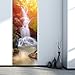 Fymural 3D Retro Stone Step Door Wall Mural Wallpaper Stickers Vinyl Removable Decals for Home Room Decoration 30.3x78.7