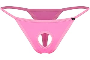easyforever Mens Sexy Open Front Hole Thongs Underwear Ring Supporter Jockstrap Sissy Panties