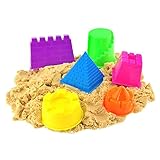 Mini Kinetic Sand Molding Tools 6Pcs Castle Building Model Beach Toys Kit for Kids - Random Color