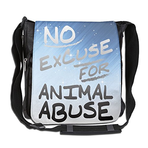 ZhiqianDF No Excuse For Animal Abuse Handbag Cross Body Bag Messenger Sling Bag Shoulder Bags