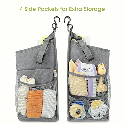 Maliton Changing Table Diaper Organizer Baby Hanging Diaper Stacker Nursery Caddy Organizer