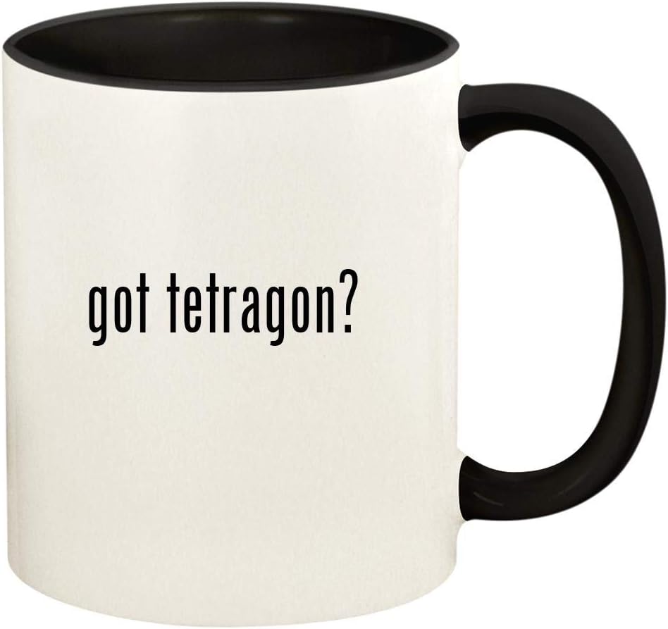 got tetragon? - 11oz Ceramic Colored Handle and Inside Coffee Mug Cup, Black