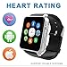 SuperWatch GB-88 Smart Watch Bluetooth NFC Connectivity Sports Watch with Heart Rate Monitor,Touch Screen and Magnetic Charging for Android Samsung HTC/Apple Ios (Silver)