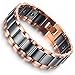 Mens Tungsten Bracelet, Black, Rose Gold,7.87