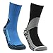 RANDY SUN Men's Winter Warm Windproof Sports Running Socks Black & Blue 2 Pairs
