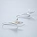 Huayang| One Pair Elegant Orchid Earrings 925 Sterling Silver Women Gift Wedding Engagement Party