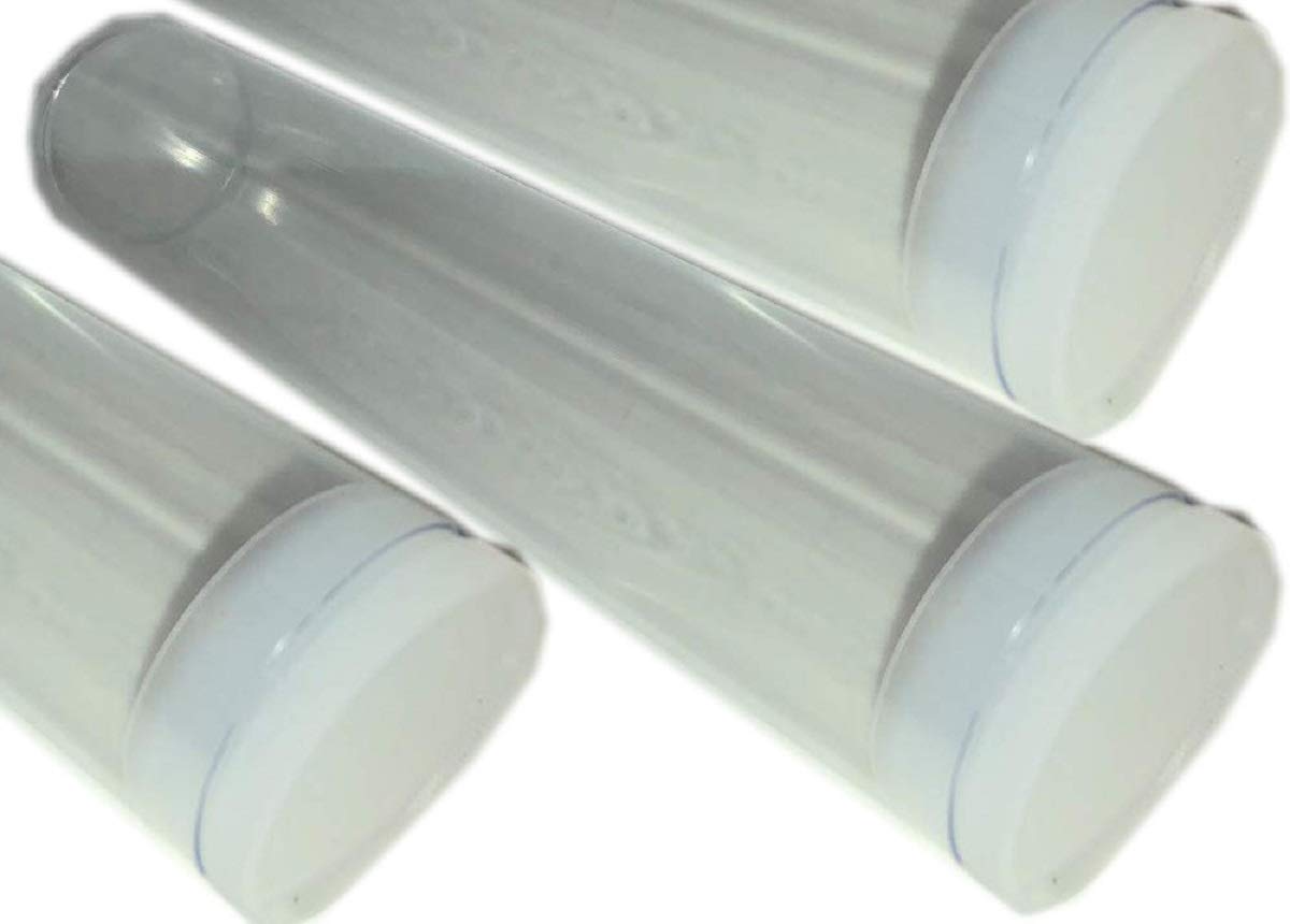 Clear Plastic Tube Flat Base 120 ml Volume Natural Stopper (50) Amazon