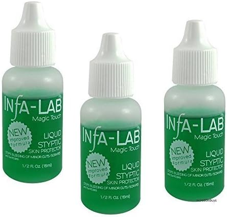 Infalab Magic Touch Liquid Styptic Skin Protector Stop Bleeding Cuts (3 pieces) by Infalab