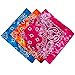 CoverYourHair - Tie Dye & Paisley Bandanas - 6 Pack Colorful Cotton Bandanas