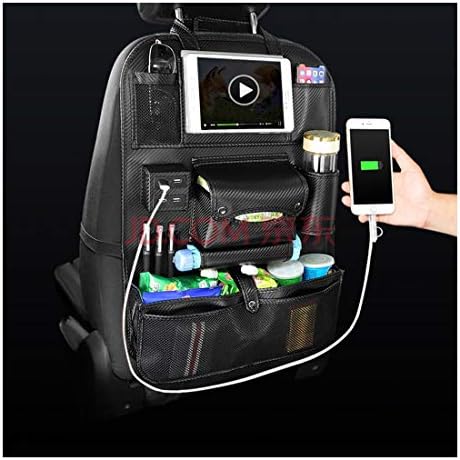 Nwn おトク Usb収納バッグ車の後部座席固定バッグ多機能旅行アクセサリー Color Black