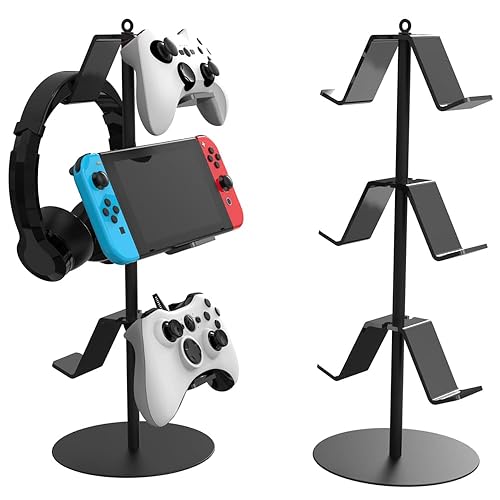 PPXHFV Controller Stand Tier,Controller Stand for Packs,Black