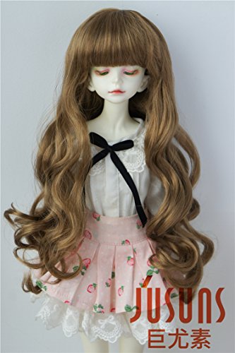 JD148 7-8inch 1/4 MSD Doll wigs 18-20CM Brown Long vora Princess BJD hair Resin dolls and porceain doll accessories