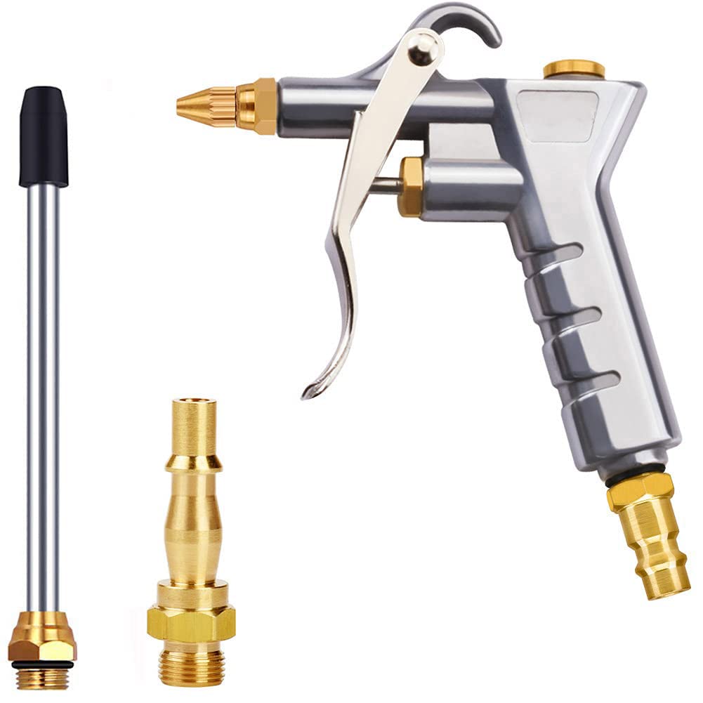 Drado Air Blow Gun Nozzle Duster Blow Gun Blow Gun for Compressor Air Pressure Pistol Air Connector Fitting with 1/4" BSP & NPT German Pneumatic Air Duster Gun