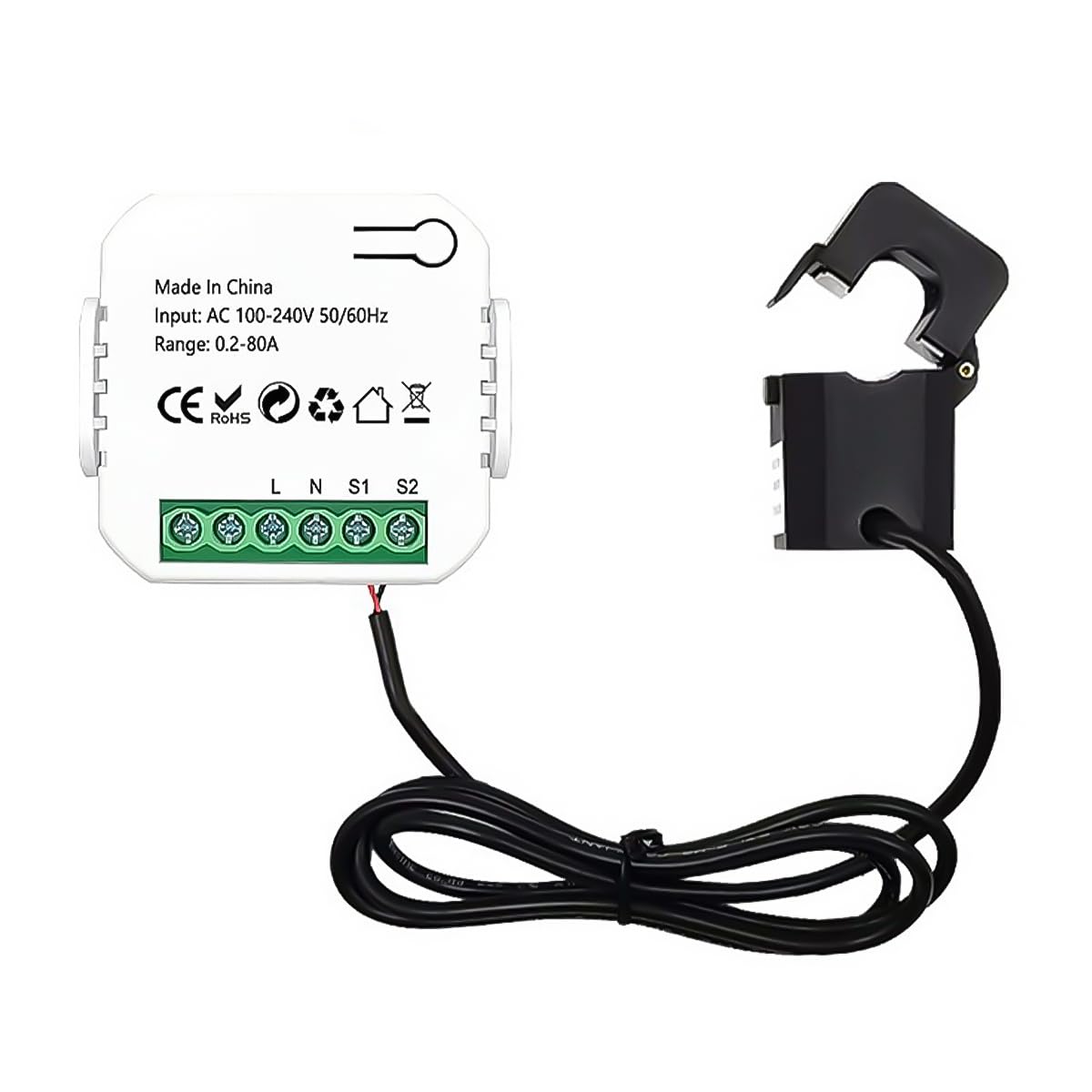 POFET Smart Meter Energy Monitor WiFi Electricity Usage Monitor 80A Compatible with Tuya Smart Life