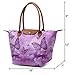 Crest Design Women's Large Handbag Tote Bag Shoulder Bag Purse for Work School Travel Gym Shopping Beach (Purple Butterfly)