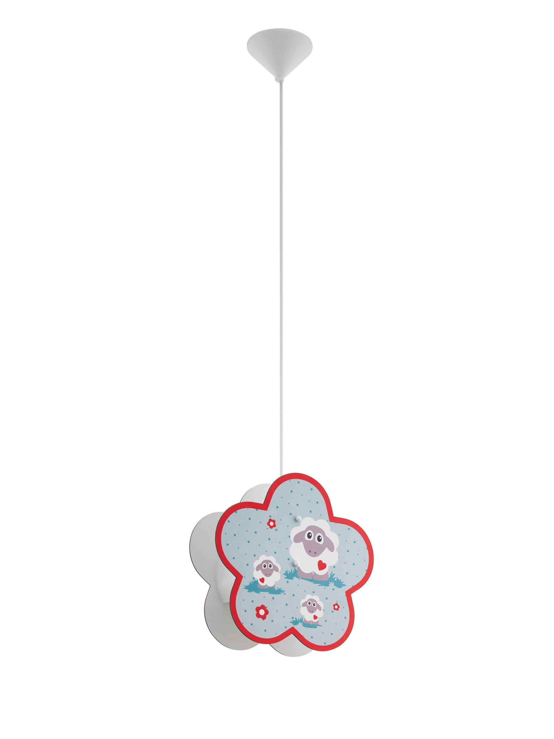 Eglo Lulu Hanging Light Plastic 60 W White