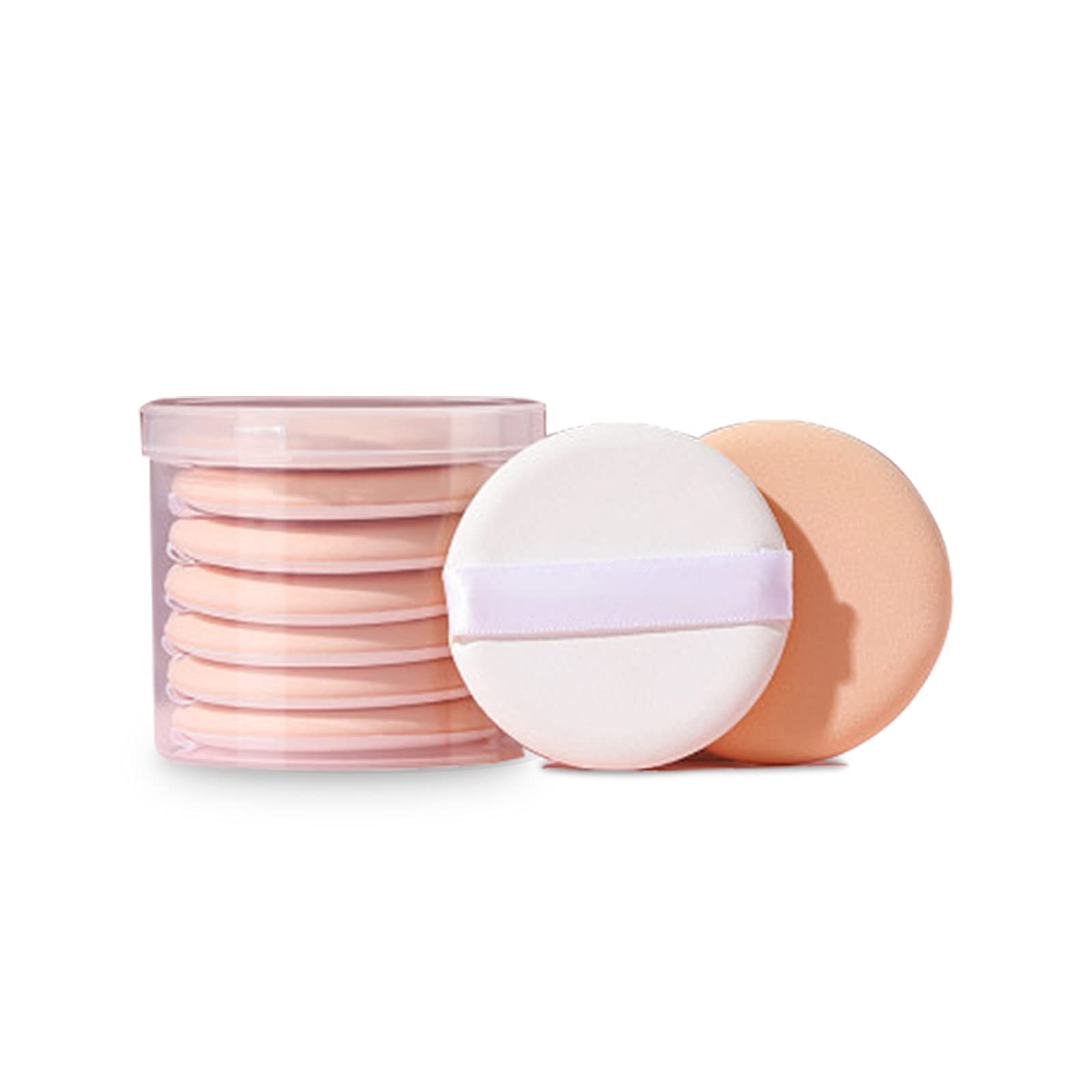 Cosmetic Powder Puffs, 7 Pieces Cosmetic Soft Sponge Puffs, Makeup Puffs Pads with Strap, Washable Large Face Body Powder Puffs for Loose Powder Foundation