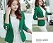 HaoMing Fashion Casual Work Blazer Office Jacket Lightweight for Women and Juniors #5 Green XL