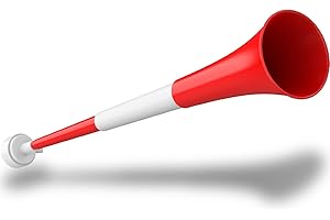 Qidoe Collapsible Stadium Horn Noise Maker 24 Inch Vuvuzela Blow Horns Loud Sound Soccer Horn Blow Horn Noisemakers for Sporting Events